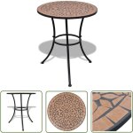 Table de bistro terre cuite 60 cm mosa�que - table de jardin - table d'appoint - table en c�ramique - ...