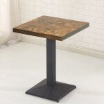 Table bistrot carr�e 606075cm pour bars restaurants et h�tels marron fonc�
