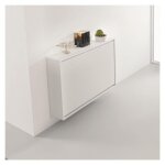 Inside75 - table / bureau mural pliante bureau support acier structure stratifié écologique blanc Inside75 - table / bureau mural pliante bureau support acier structure stratifié écologique blanc