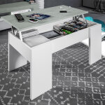 Table  caf oceanside, table basse avec plateau relevable, table basse pour le salon, cm 100x50h45 / ...