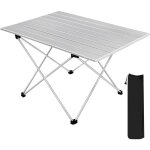 Woltu - table de camping pliante en aluminium, 68x46x40cm, table de voyage lger et portable, table pliable, ...