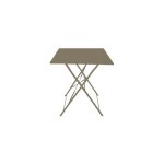 Chalet&jardin - table carrée pliante bistrot - taupe Chalet&jardin - table carrée pliante bistrot - taupe
