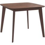 Rendez - vous déco - table carrée 4 personnes en bois foncé finition noyer 90 cm - julio Rendez - vous déco - table carrée 4 personnes en bois foncé finition noyer 90 cm - julio