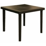 Fraschetti - table carrée dans l'effet boheme de rotin en résine black - black Fraschetti - table carrée dans l'effet boheme de rotin en résine black - black