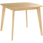 Rendez - vous dco - table carre 4 personnes en bois clair naturel 90 cm - julio