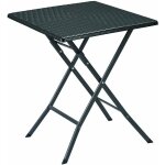 Fraschetti - table carr�e pliante en acier et en r�sine camping polyrattan levante