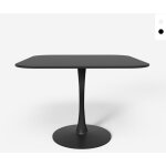 Table carre de salle  manger cuisine bar style goblet lillium 100 - noir