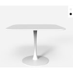 Table carre style goblet bar cuisine salle  manger design scandinave lillium 80 - blanc