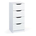 Chiffonnier 4 tiroirs design 'tilda' 41cm blanc
