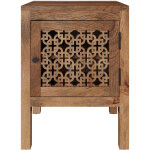 Rendez - vous d�co - table de chevet ajour�e en bois de manguier - jaya
