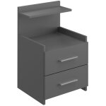 Vicco - table de chevet alpin, anthracite, 40 x 62 cm