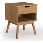 Vs venta - stock ? table de chevet bali 1 tiroir ? bois de pin massif ? dimensions 40x40x52 cm ? tiroir ...