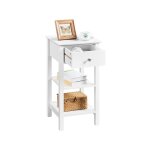 Table de chevet blanc table de nuit en bois avec 1 tiroir et 2 Étagères bout de canapé Étroit 35 × 35 ... Table de chevet blanc table de nuit en bois avec 1 tiroir et 2 Étagères bout de canapé Étroit 35 × 35 ...