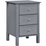 Table de chevet bois avec 3 tiroirs table de nuit 40 x 40 x 60 cm bout de canap� pour salon chambre � ...