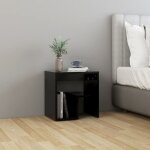 Table de chevet - bout de canap� armoire de rangement noir 40x30x40 cm agglom�r� bv867225 - bonnevie