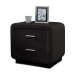 Meubler design - table chevet design en simili cuir zest - noir, polyuréthane, rectangulaire, style contempora ... Meubler design - table chevet design en simili cuir zest - noir, polyuréthane, rectangulaire, style contempora ...