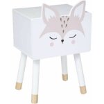 Atmosphera - table de chevet enfant renard 53cm blanc