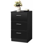 Table de chevet quipe de 3 tiroirs avec rails coulissants style moderne minimaliste, table de nuit ...