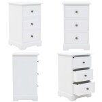 Table de chevet mdf et bois de pin 35x32x59 cm - table de chevet - commode - meuble de chambre - mobilier ...