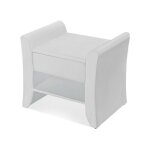Table de chevet nova - table de nuit - design - blanc, polyuréthane, rectangulaire, style contemporain, ... Table de chevet nova - table de nuit - design - blanc, polyuréthane, rectangulaire, style contemporain, ...