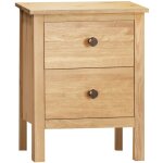 Table de chevet, table de nuit avec 2 tiroirs coloris chne cambrian - longueur 48 x profondeur 36 x ...