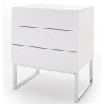 Pegane - table de chevet / table de nuit en métal coloris blanc brillant - longueur 50 x hauteur 60 x ... Pegane - table de chevet / table de nuit en métal coloris blanc brillant - longueur 50 x hauteur 60 x ...