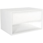 Vente - unique - table de chevet suspendue - 1 tiroir et 1 niche - blanc - ritami Vente - unique - table de chevet suspendue - 1 tiroir et 1 niche - blanc - ritami