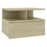 Table de chevet suspendue bois ch�ne clair nants