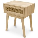 Privatefloor - table de chevet avec tiroirs bois boho bali - yanpai naturel