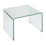 Vente - unique - table de chevet - verre tremp courb - suzana