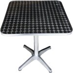 Table de colonne carrée en aluminium étanche 60x60xh70 cm pour les bars et restaurants Table de colonne carrée en aluminium étanche 60x60xh70 cm pour les bars et restaurants