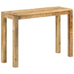 Table console 110x35x76 cm bois de manguier brut vidaxl