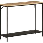 Table console 90x30x75 cm bois de manguier massif brut et fer vidaxl