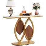 Tribesigns table console aspect marbre - table d'entr�e �troite - table d'appoint pour salon, couloir, ...
