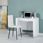Table console blanche 90x50 cm extensible � 3 m�tres - ofelia