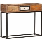 Table console dor 90x30x75 cm bois de rcupration massif vidaxl