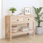 Maison chic - table console table d'entr�e bout de canap� 100x35x75 cm bois massif de pin 74362