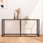 Maison chic - table console table d'entr�e bout de canap� transparent 160x35x75, 5 cm verre tremp� 85807 ...