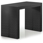 Table console extensible 200cm moulures orientales nassau morocco noir mat