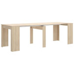 Table console extensible en chêne naturel - longueur 54 - 239 x hauteur 77 x profondeur 90 cm pegane Table console extensible en chêne naturel - longueur 54 - 239 x hauteur 77 x profondeur 90 cm pegane