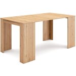 Table console extensible, console meuble, 160, pour 8 personnes, table � manger, style moderne, ch�ne ...