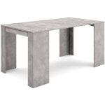 Table console extensible, console meuble, 160, pour 8 personnes, table � manger, style moderne, gris ...