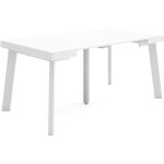 Skraut home - table console extensible, console meuble, 160, pour 8 personnes, pieds en bois, style moderne, ...