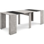 Table console extensible, console meuble, 220, pour 10 personnes, table � manger, style moderne, gris ...