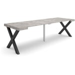 Skraut home - table console extensible, console meuble, 260, pour 12 personnes, pieds bois massif, style ... Skraut home - table console extensible, console meuble, 260, pour 12 personnes, pieds bois massif, style ...