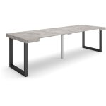 Skraut home - table console extensible, console meuble, 260, pour 12 personnes, pieds bois massif, style ... Skraut home - table console extensible, console meuble, 260, pour 12 personnes, pieds bois massif, style ...