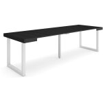 Skraut home - table console extensible, console meuble, 260, pour 12 personnes, pieds bois massif, style ...