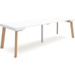Skraut home - table console extensible, console meuble, 260, pour 12 personnes, pieds en bois, style ... Skraut home - table console extensible, console meuble, 260, pour 12 personnes, pieds en bois, style ...