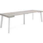 Skraut home - table console extensible, console meuble, 260, pour 12 personnes, pieds en bois, style ...