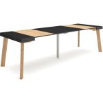 Skraut home - table console extensible, console meuble, 260, pour 12 personnes, pieds en bois, style ... Skraut home - table console extensible, console meuble, 260, pour 12 personnes, pieds en bois, style ...